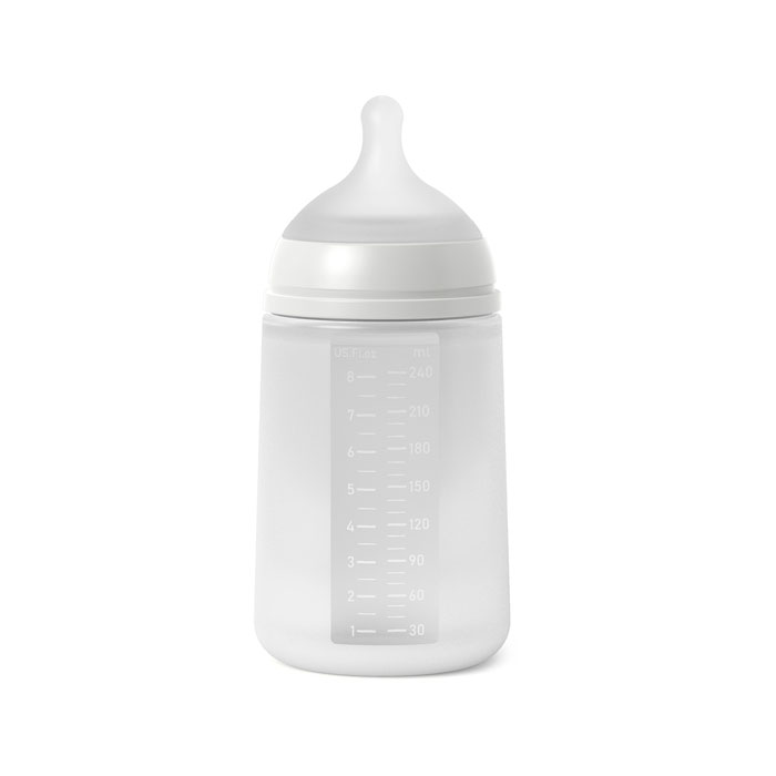 suavinex-biberon-colour-essence-tetina-fisiologica-sx-pro-silicona-flujo-m-240ml-blanco BIBERÓN SILICONA GRIS SUAVINEX - Imagen 1
