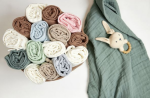 PACK 2 MUSELINAS GRIS CLARO/ARENA 120X120 MEYCOBABY - Imagen 3