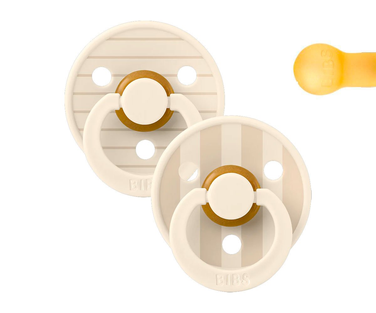 601035-1200x1000 PACK 2 CHUPES BIBS ROUND PIN IVORY TUTETE - Imagen 1