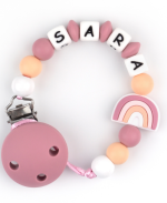CADENITA SILICONA ARCOIRIS ROSA PERSONALIZABLE MI PIPO