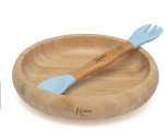 SET DE VAJILLA SILICONA BAMBÚ KIOKIDS