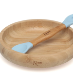 SET DE VAJILLA SILICONA BAMBÚ KIOKIDS