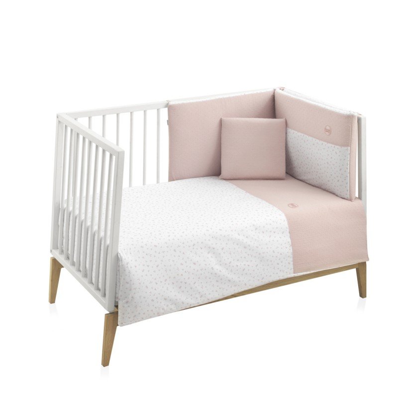 jgo-2-pcsfnordica-cuna-60-plumeti-rosa-100x140x3-cm SET NÓRDICO CUNA PLUMETI ROSA CAMBRASS - Imagen 1