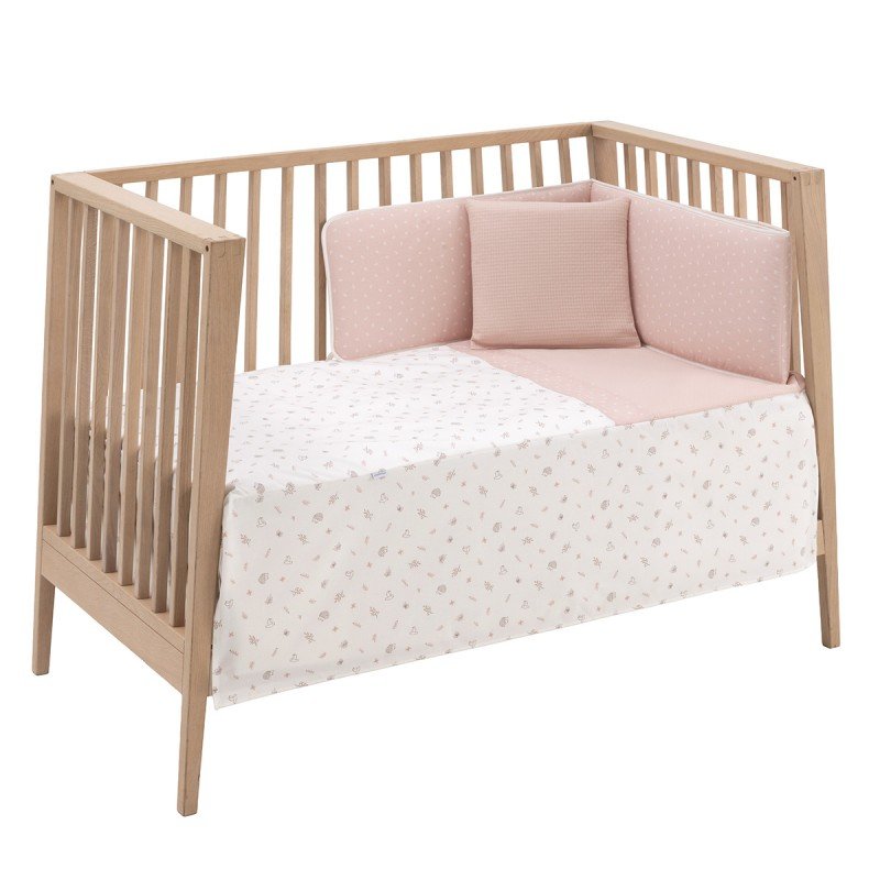 jgo-2-pcscolcha-i-v-cuna-60-calma-rosa-60x120x3-cm EDREDÓN CUNA CALMA ROSA CAMBRASS - Imagen 1
