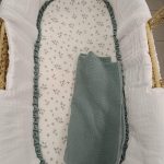 COLCHONETA CAPAZO FLORES BAMBULA + MUSELINA MINT D´PEQUES