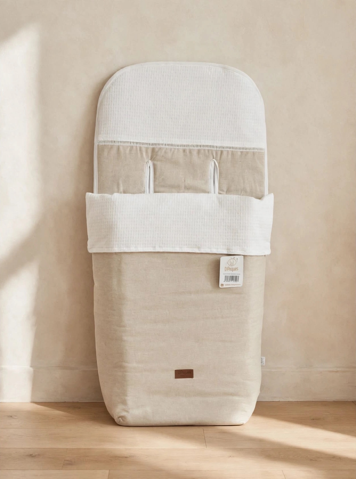 adabeb16-2aff-3dd5-636d-7de823ab7c2f SACO SILLA LINO BLANCO/BEIG D´PEQUES - Imagen 1