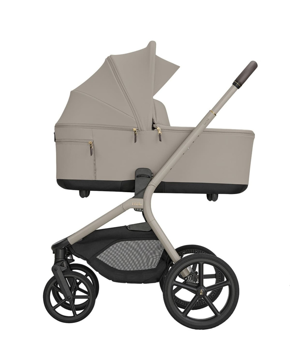 goya-carrito-de-bebe CARRO DÚO GOYA PREMIUM CHAMPANGE KIKKABOO - Imagen 1